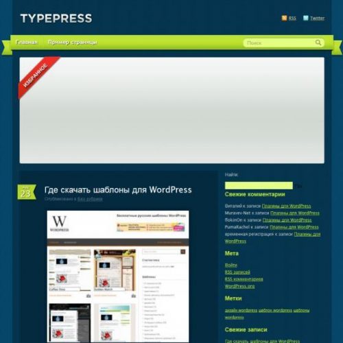 Бесплатный шаблон WordPress TypePress